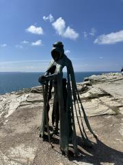 The mythical ancient King Gallos, standing guard high on The Island